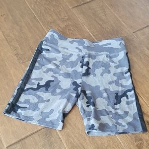 Camouflage cotton biker shorts